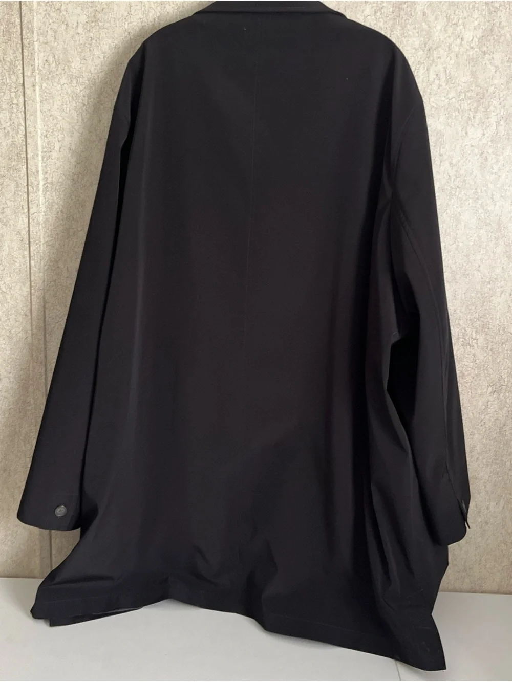 Ralph Lauren Trench Coat Preppy Waterproof Black Hidden Buttons Men’s 54 Regular